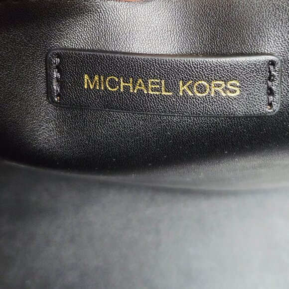 NWT Authentic Michael Kors Reed Large Pebbled Black Leather Belted Tote Bag $558 - Picture 11 of 13